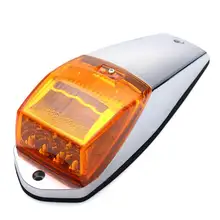 Yellow Amber 17 LED Universal Cab Truck Trailer Roof Top Marker Running Warning Light Sign Lights For Kenworth DC12V