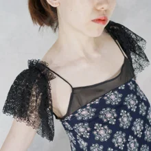 Декоративная вода растворимая вышивка лист кружева большие нарукавники шрам большая рука Весна рука белый растворимая Вышивка Цветы