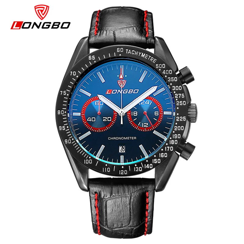 

new! fashion luxury brand men's Watches Luminous Quartz Watch 30mwaterproof sports watch Military Climb Men Leather wrist Watch