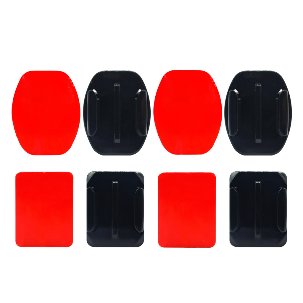 8x Helmet Flat Curved Adhesive Mount Double-sided Sticker for GoPro Hero 6/5/4/3+ Sjcam Xiaomi Yi Sports Cameras Accessory