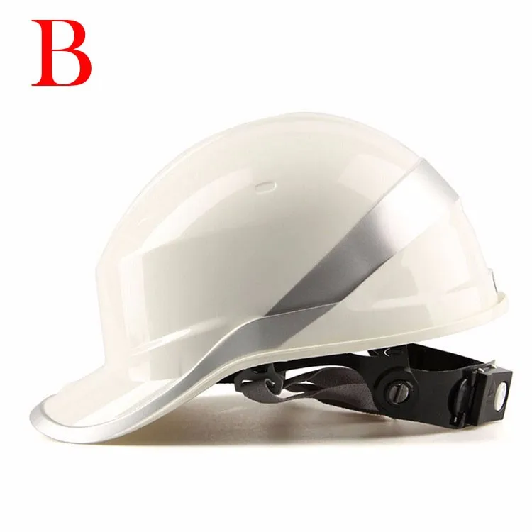 Защитный шлем каску работы Кепки ABS изоляции Материал с люминофором в полоску строительной площадке изоляционные защиты шлемы - Цвет: Белый
