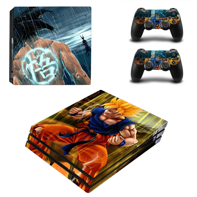 Dragon Ball винил кожи Стикеры для Sony PS4 Pro консоли и 2 Пульты ДУ для игровых приставок Наклейка Обложка игры Интимные аксессуары