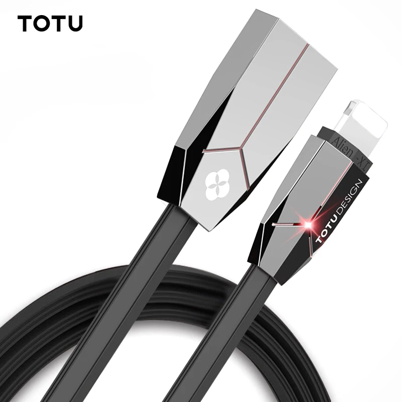 

TOTU LED Lighting USB Cable For iPhone X 8 7 Plus Fast Data Sync Charging Charger For iPhone 6 6S Plus 5S SE iPad Air Mini Cable