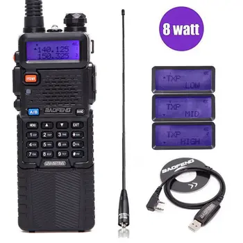 

Baofeng UV-5R 8W 3800mAh Powerful walkie talkie Two Way Radio 8Watts High Power cb portable radio Ham Radio 10km UV5R Hunting