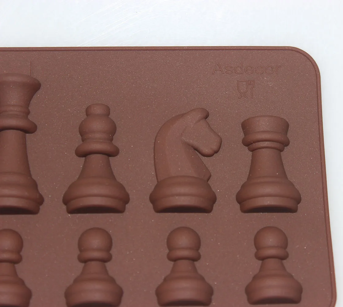 

Fashion Chocolate Mold Silicone Chess Shaped Ice Sugar Cake Food Decoration Tools DIY Baking Mould Kitchen Accessories MJJ88
