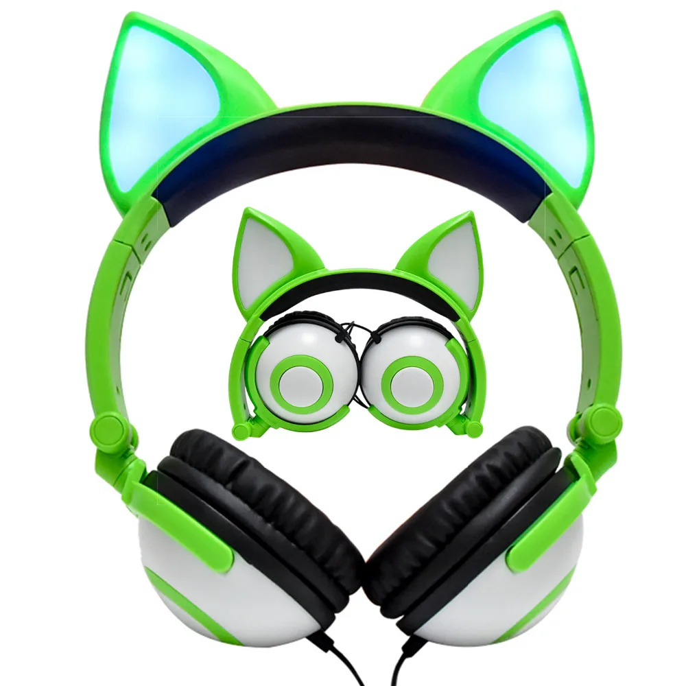 E0071-Kids Glowing Headphone-green