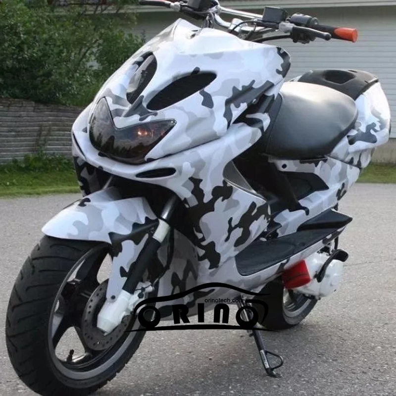 Black White Camouflage Vinyl Sticker-1