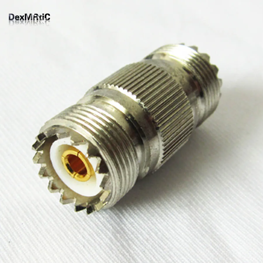 

1pc UHF female to female jack RF coax adapter coupler straight type nickelplated NEW wholesale