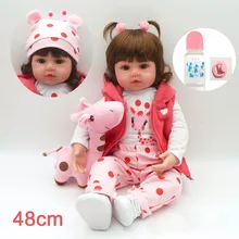 Дизайн 48 см силикона Reborn Baby Куклы Boneca Reborn реалиста Куклы Симпатичные для принцессы подарок на день рождения для детей Bebe Reborn n303