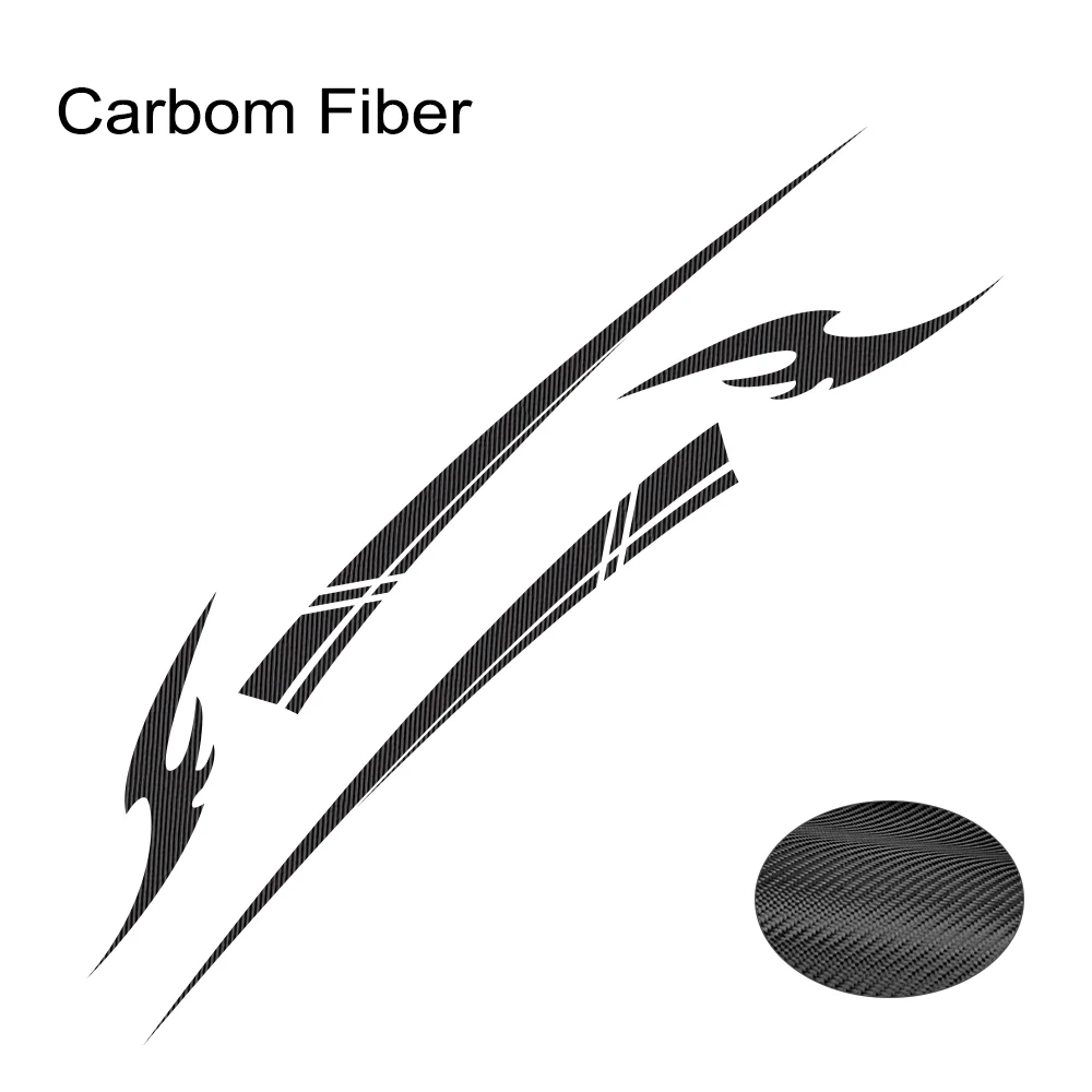 Накладка на капот автомобиля Наклейка стильная авто стороны тела виниловая пленка наклейки гонки спорт графика тюнинг автомобильные аксессуары для Honda Civic - Название цвета: Carbon Fiber