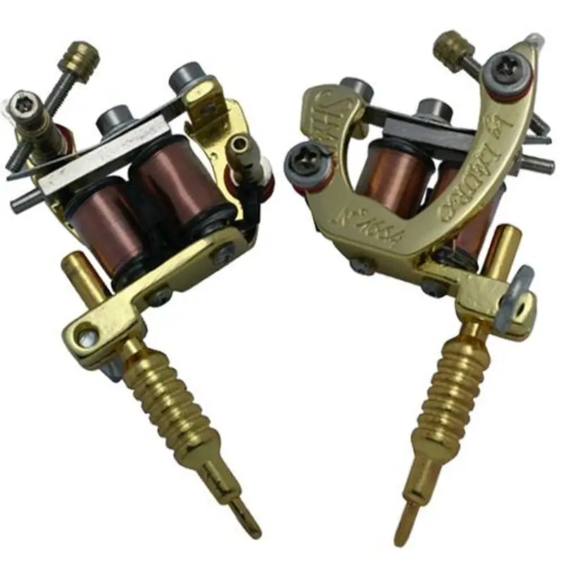 1PC Fashion Mini Tattoo Machine Jewelry Pendant Golden Cool Tattoo