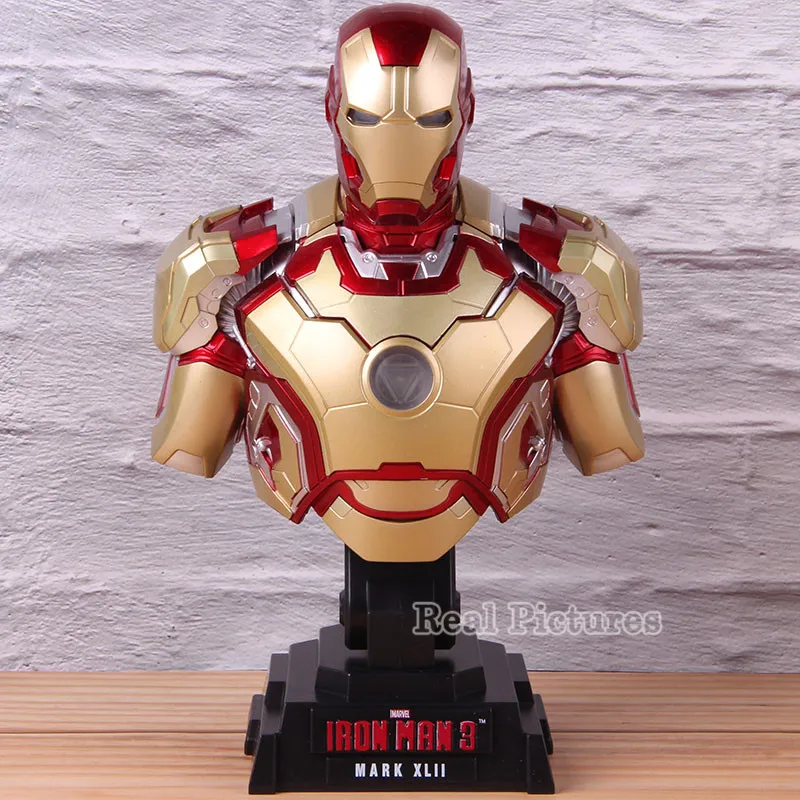  Marvel Iron Man 3 Mark XLII MK 42 MARK XLIII MK 43 1/4 Scale Figure Iron Man Bust Statue Collectibl - 33006704273