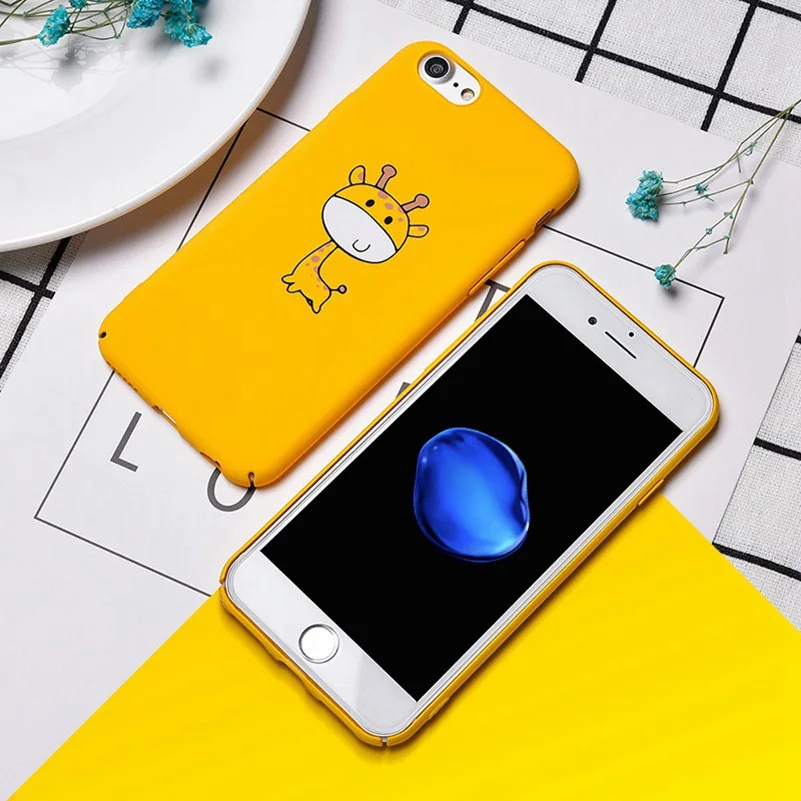 Fashion Cute Case For iPhone X 7 8 6 6S Case Pineapple Giraffe Fruit Animal Phone Cases Hard PC Back Cover For iPhone 6 7 8 Plus (4)