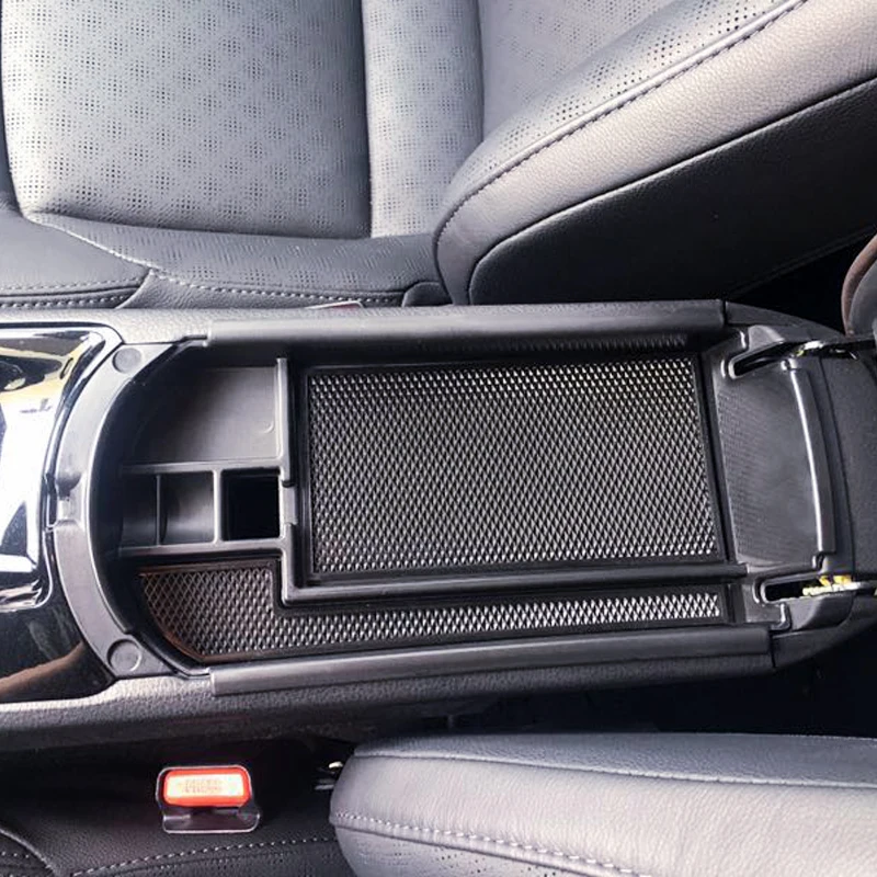 

Car Styling Interior BLACK Front Center Armrest Storage Box Holder Container Organizer Tray For Toyota C-HR CHR 2016 2017 2018
