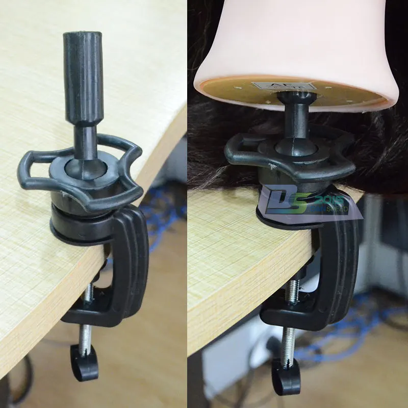 Salon Hairpiece Model Holding Mannequin Wigs Holder Stand Desk Table