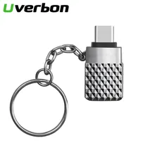 Женский и тип-c мужской Uverbon Тип C OTG адаптер Micro USB конвертер кабель с цепью для samsung Galaxy S8 S9 huawei P20