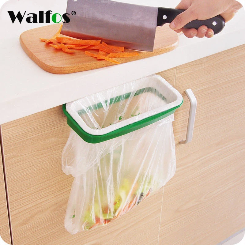 

WALFOS Cupboard Door Back Trash Rack Storage Garbage Bag Holder Hanging Kitchen Cabinet Hanging Trash Rack kitchen Tools