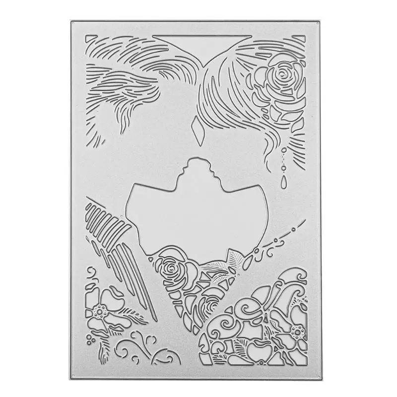 

Carbon Steel Wedding Couples Cutting Die Embossing Stencil Template Mold DIY Paper Art Handcraft Scrapbook Bookmark Card Decor