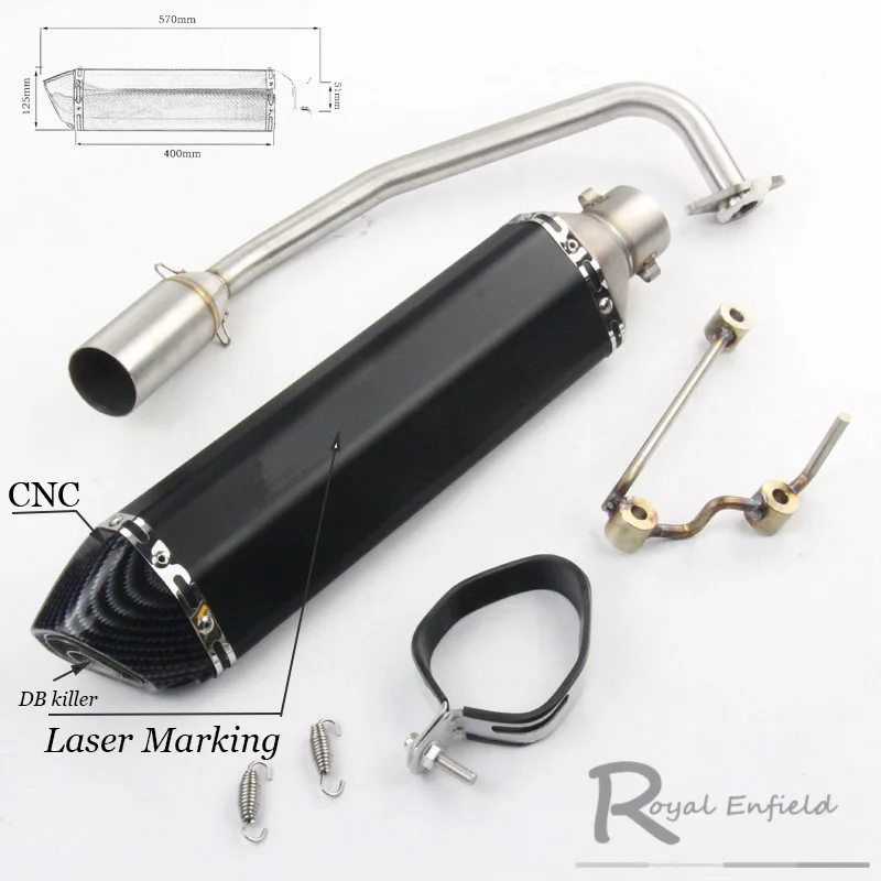PCX 125 de 150 de Scooter de motocicleta silenciador de Escape completo del sistema medio tubo de Slip-On escapar encaja para HONDA PCX125 PCX150 2014-2017