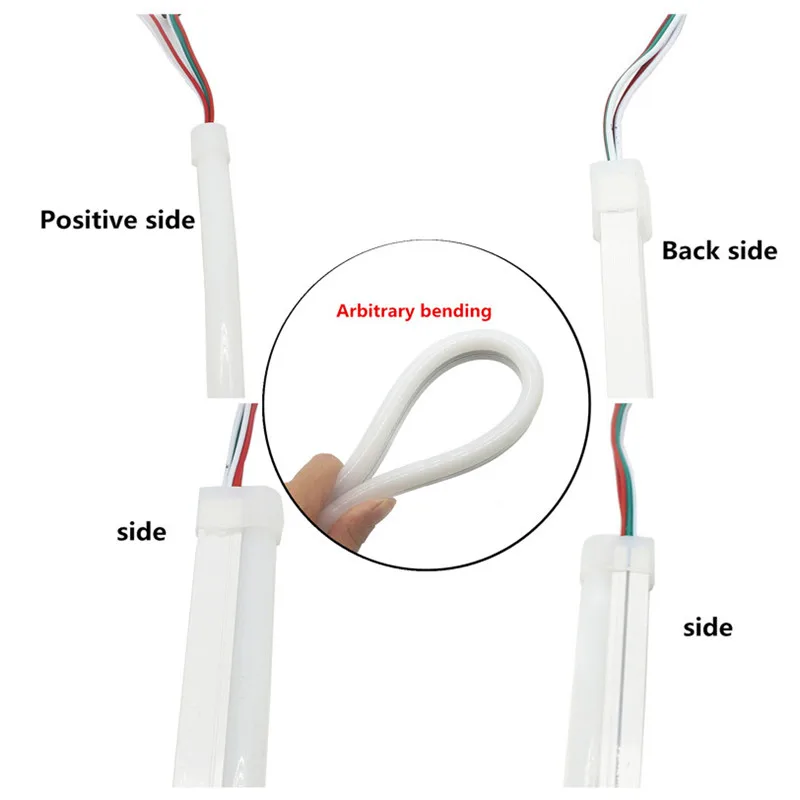 Адресуемый WS2811 гибкий силиконовый светодиодный неоновый свет DC12V полосы света Водонепроницаемый Мягкий ремень имя доска здание дома веревка для набора «сделай сам» лампа