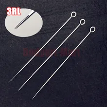 Горячая 50 шт. 3RL стерильные для тату иглы с круглым наконечником RL3 Одноразовые стерилизованные иглы для машины блок питания 1003RL