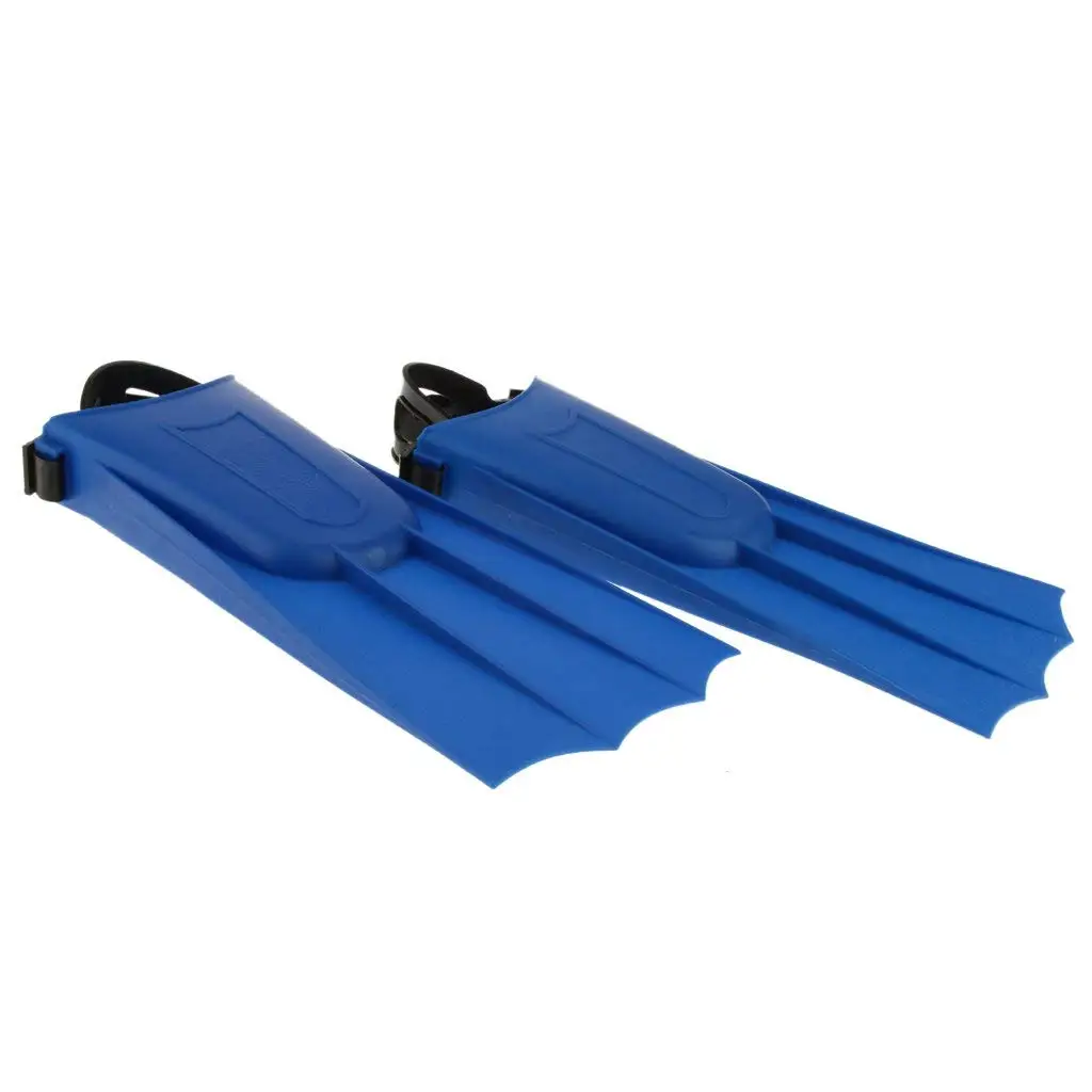 Kids Adults Adjustable Fins Swimming Diving Swimming Fins- Blue, M: 30-36