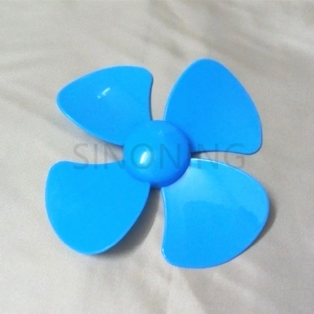 2pcs 100mm diameter plastic blade four leaf pulp fan leaves small production DIY Blue