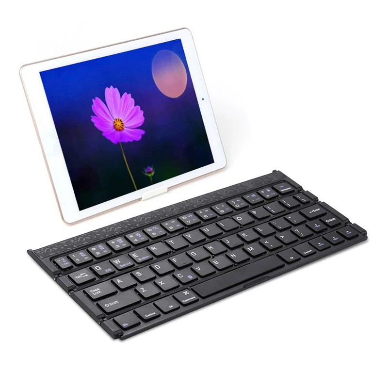

Portable Wireless Bluetooth Keyboard For Tablet Four Fold Keyboard Ergonomic Wireless For Sumsang For Xiaomi Windows Desktop PC
