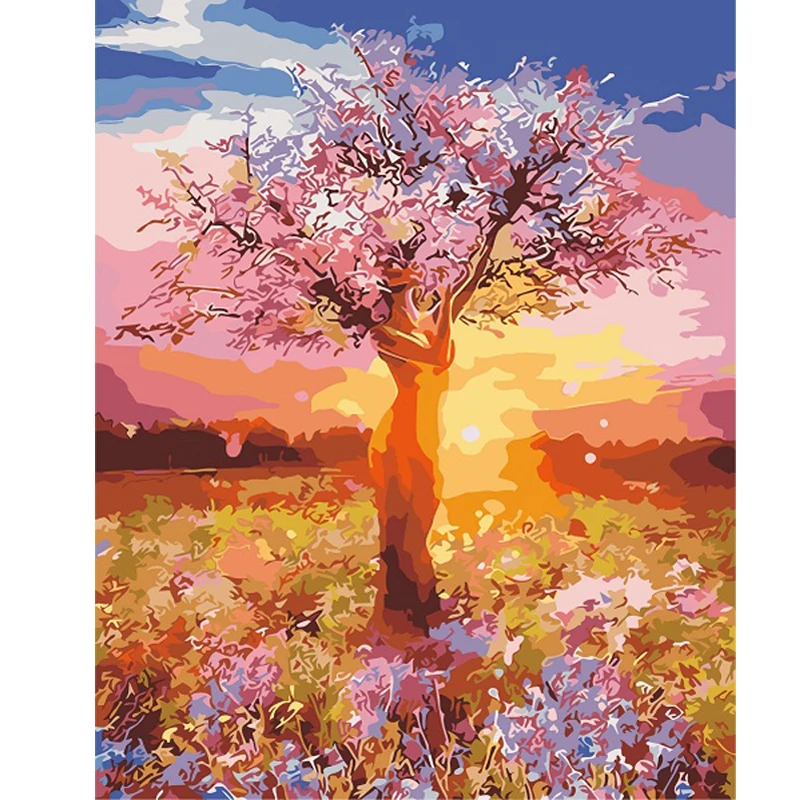 Pictures Painting By Numbers Hand painted Canvas Drawing Diy Oil painting By Numbers 40*50