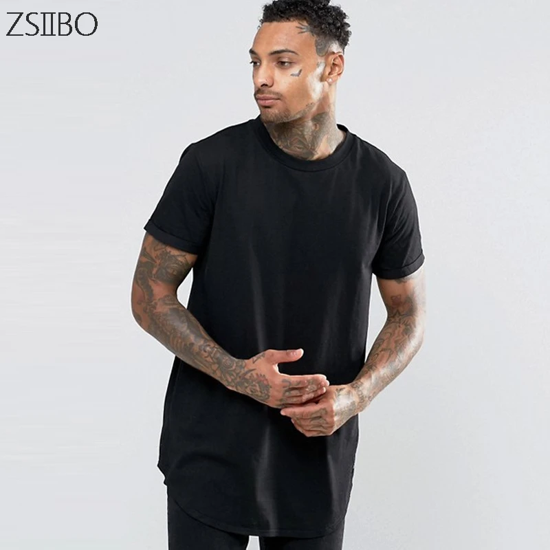 

Harajuku Streetwear Hip Hop Off White Long Line Tee Shirt men's fashion Clothing loose fit tshirt Punk liverpool funny t shirts