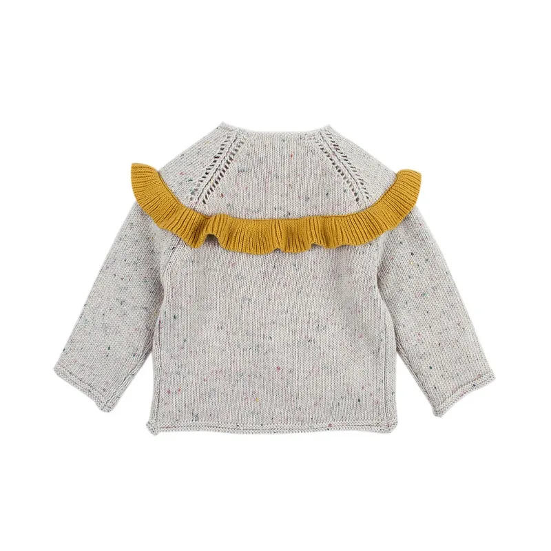 

Toddler Sweater Infant Child Sweater Baby Girls Knit Cardigan Jacket Toddler Sweater Infant Coat Kids Coat Ruffles Casual Jacket