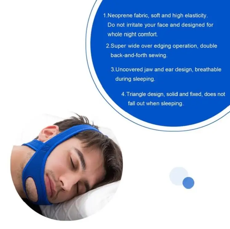 Неопреновый анти храп для лечения храпа, подбородочная лента ремень анти апноэ челюсти решение поддержка для сна пояс спальный инструмент