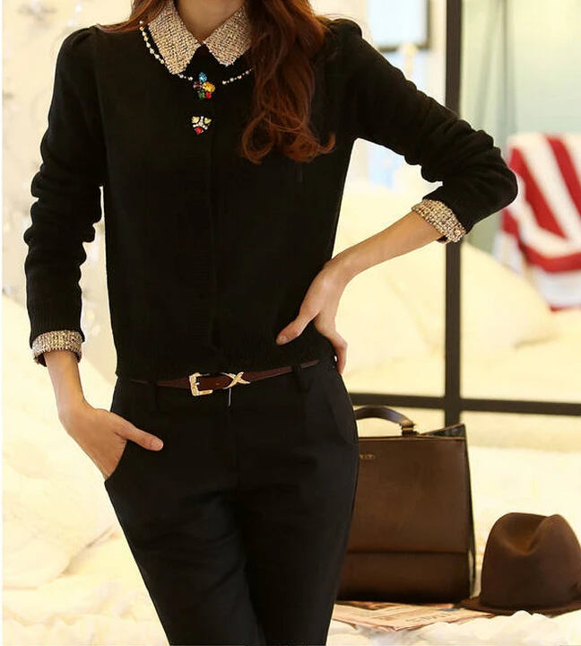 Blusas دي inverno أعلى بلوزة الإناث roupas femininas camisa الخريف الخريف المرأة قميص Vetement فام chemisier الوردي الأسود 3XL