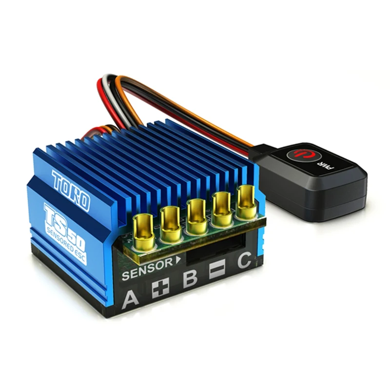 

SkyRC TORO TS50 1/10 50A ESC Sensored Sensorless Brushless ESC with 6V/2A BEC for 1/10 RC Car model Buggy Touring Car