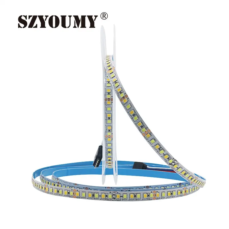 SZYOUMY CCT 2835 SMD светодиодная полоса света двухцветная белая Регулируемая Цветовая