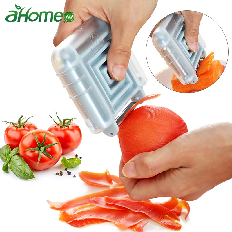 

3 in 1 Fruit Vegetable Planer Soft Peeling Artifact Multifunction Peeler Sawtooth slicer Kitchen Stainless Steel Graters