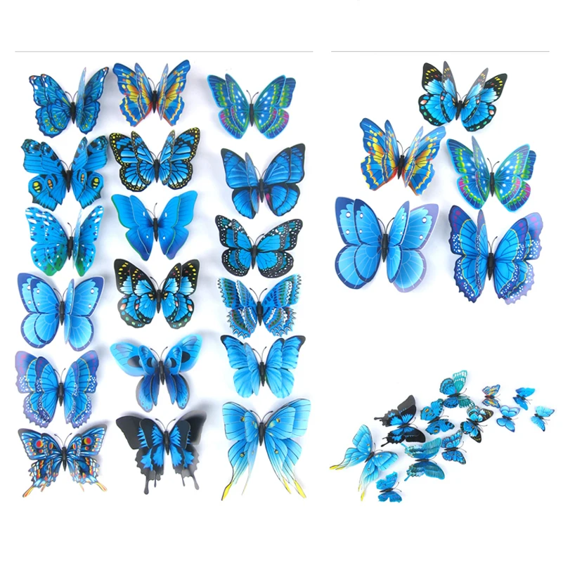 10pcs Artificial Butterfly Luminous Fridge Magnet for Home Christmas Wedding Decoration - Image 4