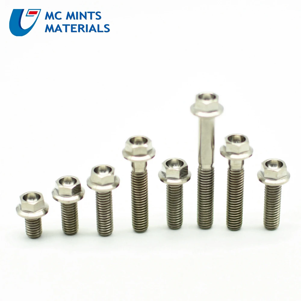 Titanium bolts M8 Flange head titanium color  (4)