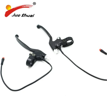 

JS Cycling Bicycle Brake Lever For Road Mountain Electric Bike Bicycle Brake Levers With Water-proof Plug Handle Crank Black