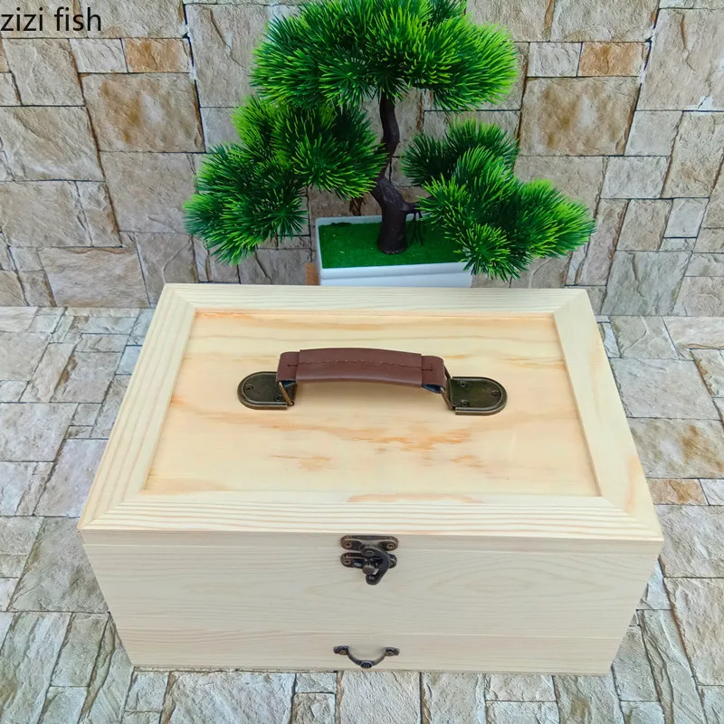 

Wooden Sewing tool Storage Box DIY Multi-function Sewing Box Sewing and embroidery tool Storage box