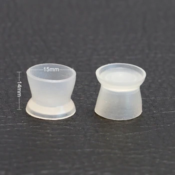 

200Pcs/Bottle Big Size Silicone Soft Protecting Needles Pigment Holder Ink Cup For Tattoo Tools With Bottom White Color IA209B
