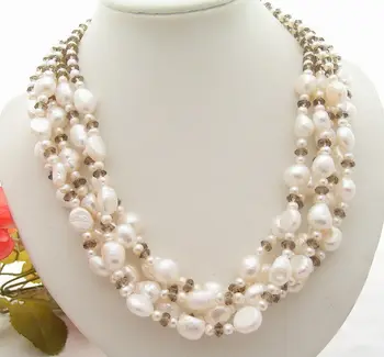 

12mm Baroque Pearl&Smoky Necklace