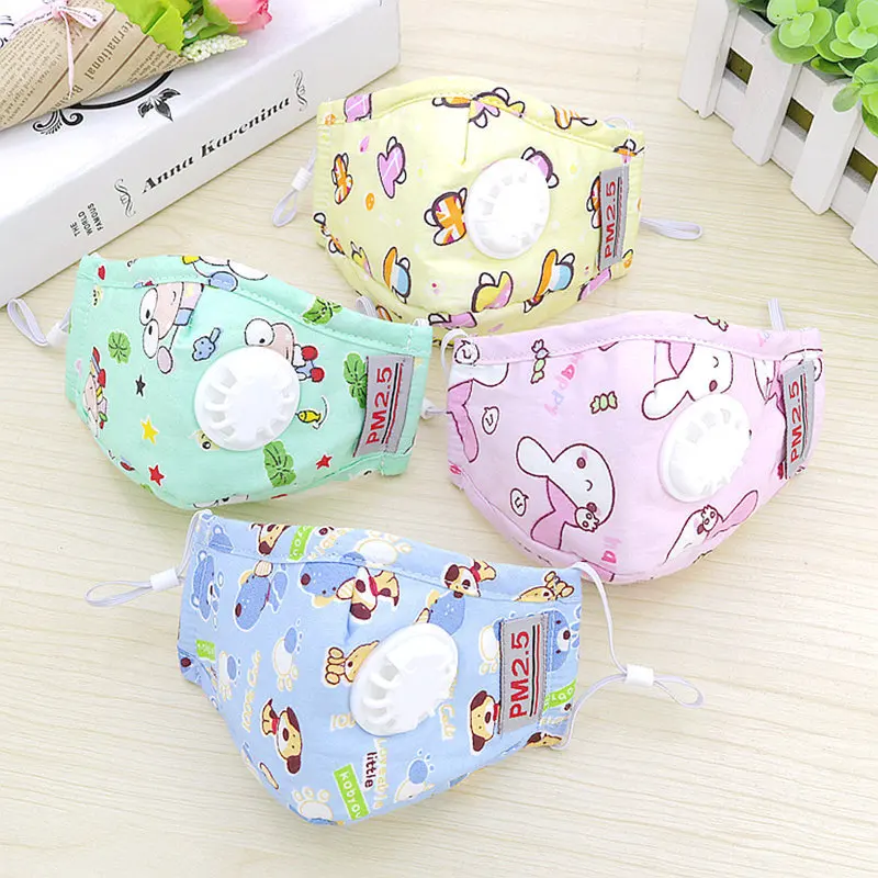 

Child Cartoon Printing Mask With Breathing Valve Prevent Smog Haze Keep Warm Bamboo Charcoal Filtration Protective Mask T0100CMD