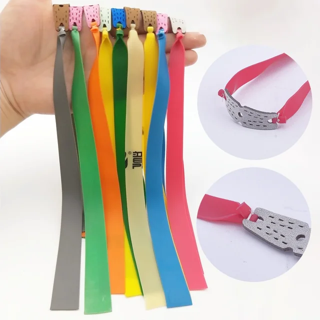 US $2.09 New Arrival 10Pcsset Outdoor Slingshot Powerful Elastic Flat Rubber Band Hunting Sports Catapult K