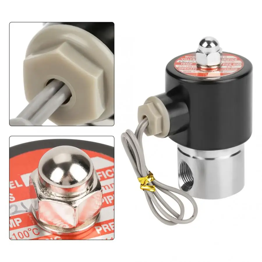 Запорный клапан электромагнитный клапан DC 12V G3/8 Электрический электромагнитный клапан