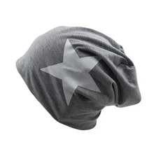 Модные осенние и зимние шапки для женщин большие звезды тонкие вязанные шапочки Skullies и шапочки Женская шапка Gorros Mujer invierno