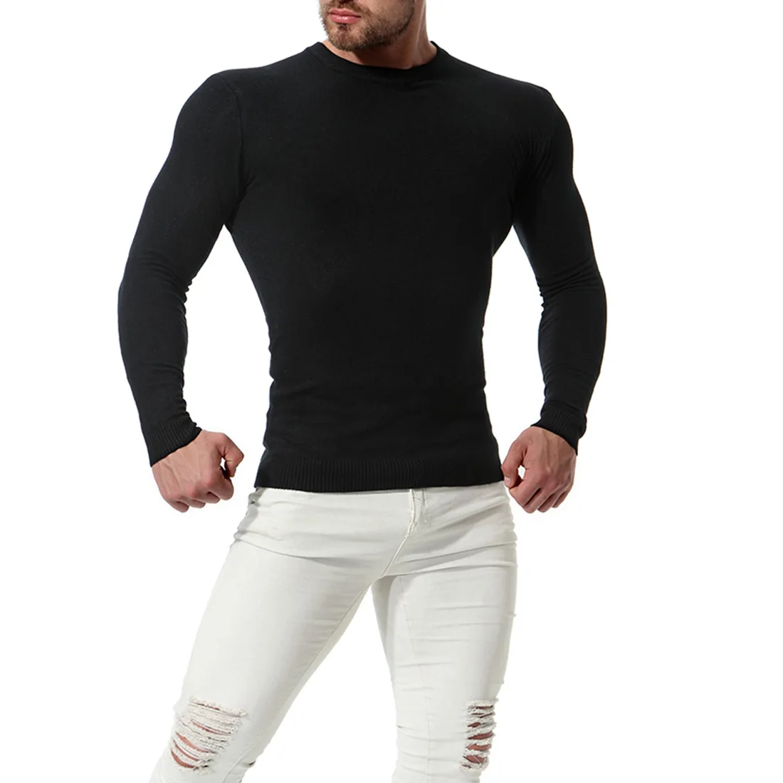 8 ألوان رجل البلوزات الصوف الدافئة البلوفرات الخريف الشتاء طويل نوعية جيدة سترة السترة الرجال 2018