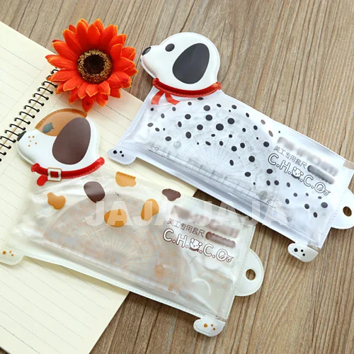 Kawaii dog series Triangle Ruler+ Straight rulers+ Protractor set