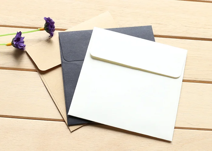 100pcs Lot Kraft Envelopes Square Envelope Card Bank Membership 100pcs Lot Kraft Envelopes Square Envelope Card Bank Membership Wedding Party Invitation In Cards Invitations From Home Garden