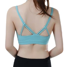 Женский фитнес-Бюстгальтер для йоги, тканый материал, креативная оболочка, боковая кайма, крестообразная спина, Спортзал Бодибилдинг, спортивная одежда для бега, SCL227